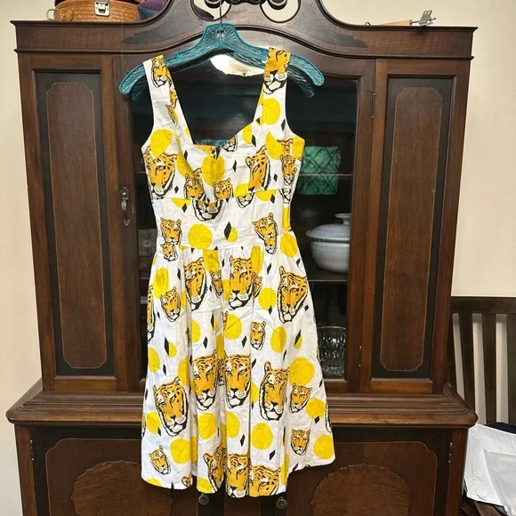 Nooworks Cheetah Head Fit and Flare Dress Size XS - Picture 6 of 15